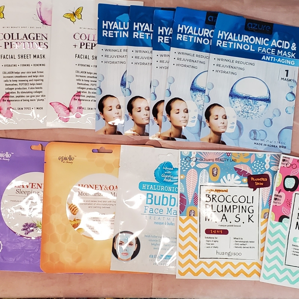 Nip Bundle of 12 face masks 2 sets of under eye pads